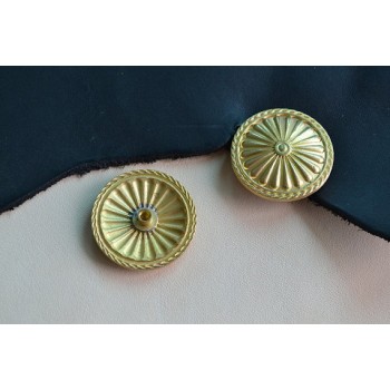 leather ornament Concho button - Copper Chrysanthemum button- wallet Accessory - Key Hook- Leathercraft Supplies- Leather craft Ornament