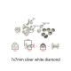 Colorful glass rivet, 100pc/lot