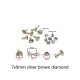 Colorful glass rivet, 100pc/lot