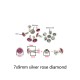 Colorful glass rivet, 100pc/lot