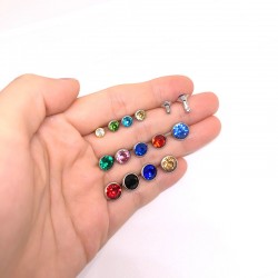 Colorful glass rivet, 100pc/lot