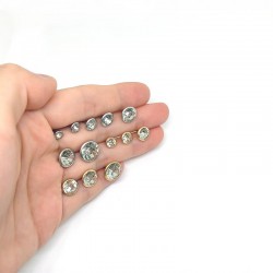 Colorful glass rivet, 100pc/lot
