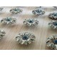 Leather concho, flower calaite button, leather supplies, leather wallet ornament