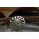 Concho button - silver hollow chrysanthemum- Bracelet Accessory - Key Hook- Leathercraft Supplies- Leather craft Ornament Decoration