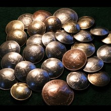 Handmade real coin concho buttons 10pc/lot