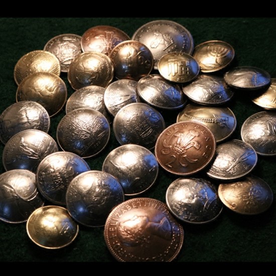 Handmade real coin concho buttons 10pc/lot