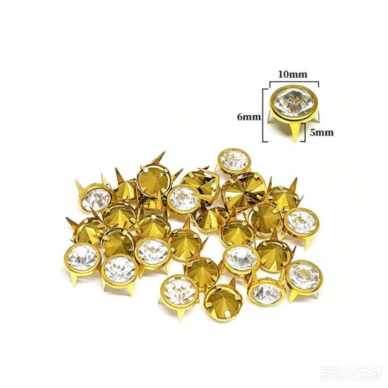 Round zircon‌ claw nail, 100pc/lot