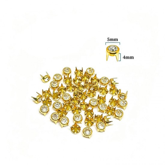 Round zircon‌ claw nail, 100pc/lot