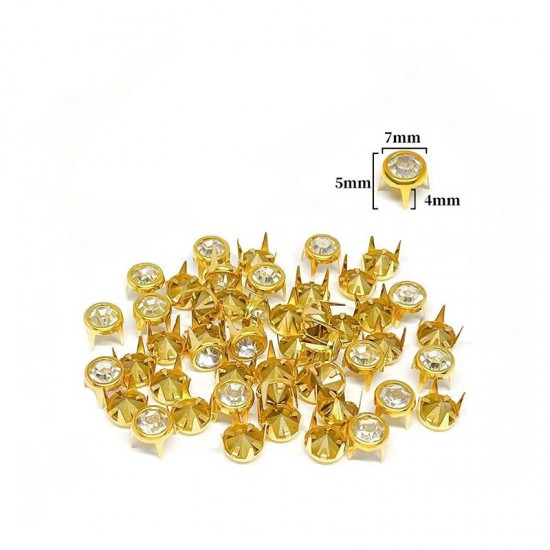 Round zircon‌ claw nail, 100pc/lot