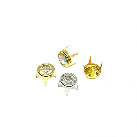 Round zircon‌ claw nail, 100pc/lot