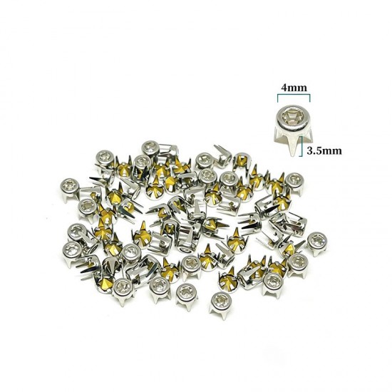 Round zircon‌ claw nail, 100pc/lot