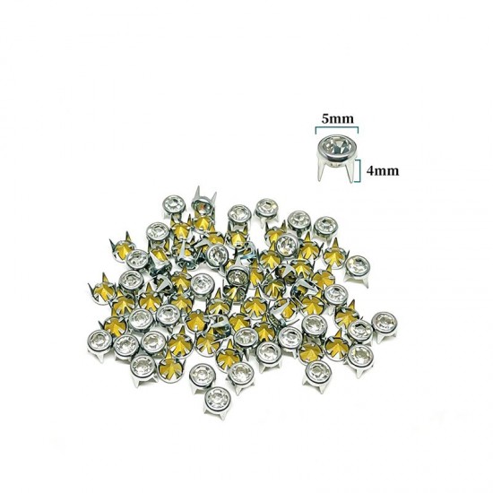 Round zircon‌ claw nail, 100pc/lot