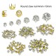 Round zircon‌ claw nail, 100pc/lot