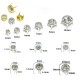 Round zircon‌ claw nail, 100pc/lot