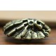 Leather wallet bag Concho buttons, Pure Brass Skeleton chiefs, screws on the back