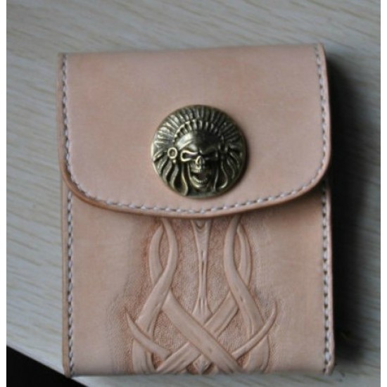 Concho button -Copper Skull Sheik button- wallet Accessory - Key Hook- Leathercraft Supplies- Leather craft Ornament