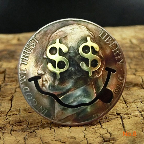 Free shipping Emotion smile face concho