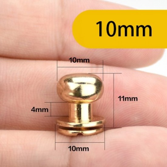 Solid brass stud, with screw, 4 colours, 30pc/lot