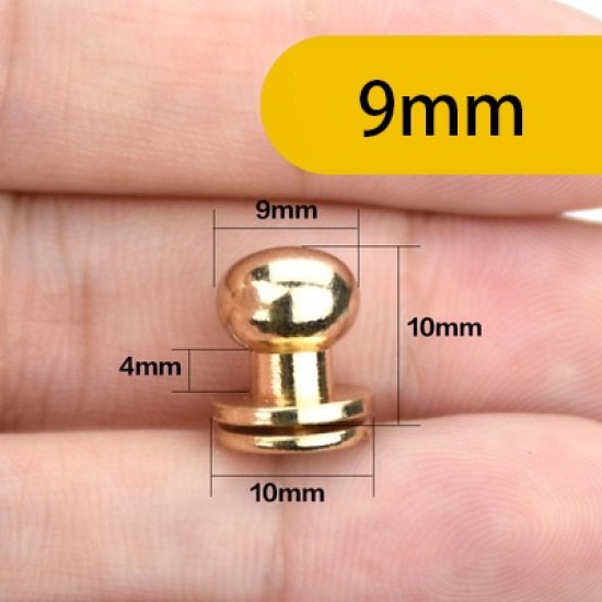 Solid brass stud, with screw, 4 colours, 30pc/lot