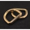 1pc/lot Gold and silver kirsite D ring, inner diameter 15mm, 20mm, 25mm