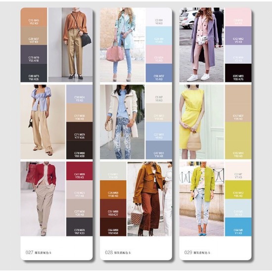 Fashion design color matching card
