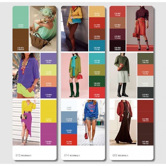 Fashion design color matching card