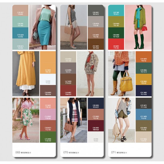 Fashion design color matching card