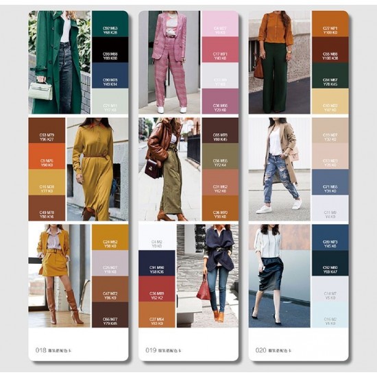 Fashion design color matching card