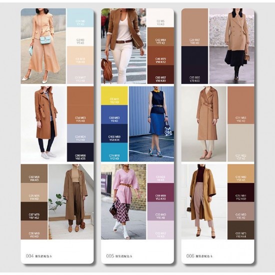 Fashion design color matching card