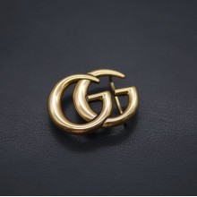 High quality solid brass Double G Gucci waist belt buckle