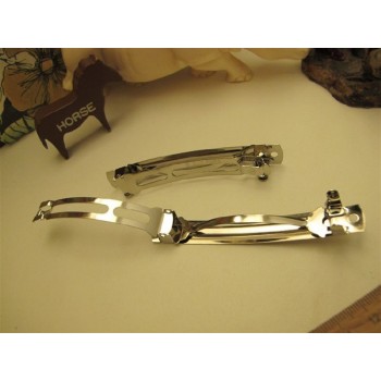 20 pcs Silver hairpin backs, leather craft supplies