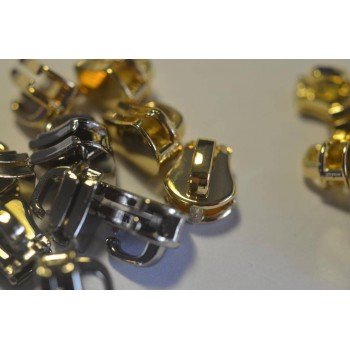 Train type Zipper slider with gift D-ring top stops and bottom stops