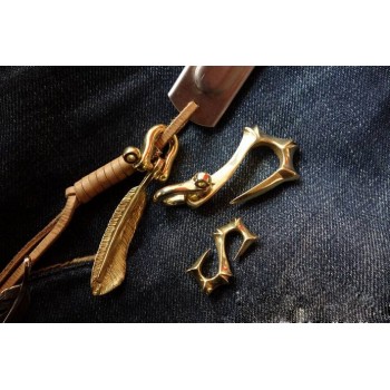leather ornament hook, wallet key chain hook, S hook, Ghost claw style leather ornament hook, wallet key chain hook, S hook, Ghost claw style