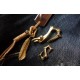 leather ornament hook, wallet key chain hook, S hook, Ghost claw style
