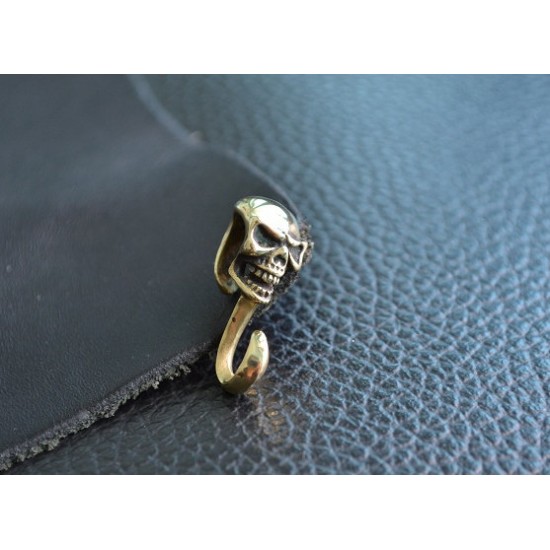 Concho button - Copper Skull Hook - Bracelet Accessory - Key Hook- Leathercraft Supplies- Leather craft Ornament Decoration