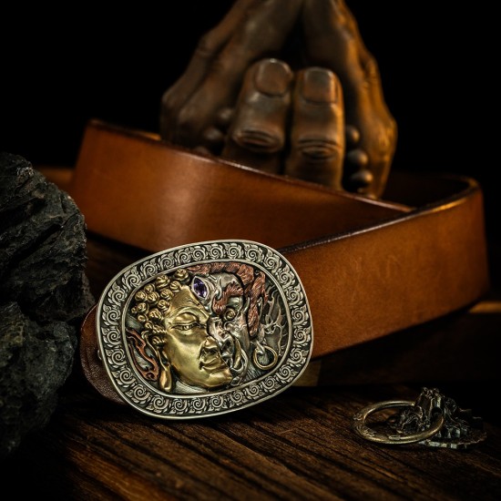 World debut - original Demon and buddha waist belt buckle World debut - original Demon and buddha waist belt buckle