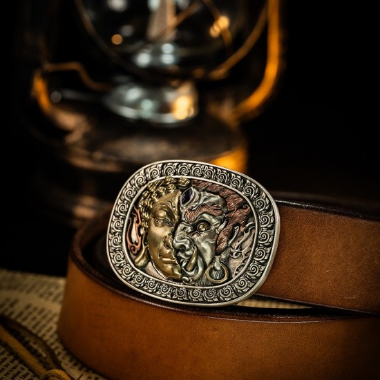 World debut - original Demon and buddha waist belt buckle World debut - original Demon and buddha waist belt buckle