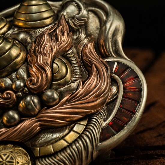 World debut - original Lion dance waist belt buckle