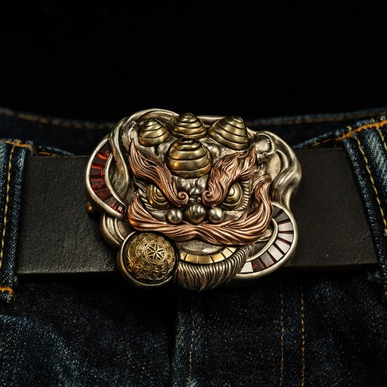 World debut - original Lion dance waist belt buckle