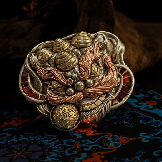 World debut - original Lion dance waist belt buckle