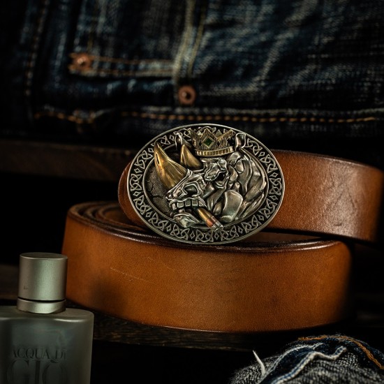 World debut - original Rhino king waist belt buckle