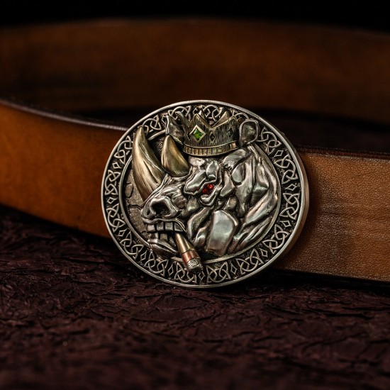 World debut - original Rhino king waist belt buckle