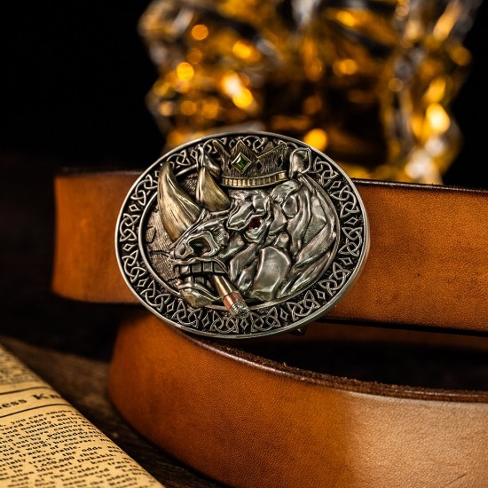 World debut - original Rhino king waist belt buckle