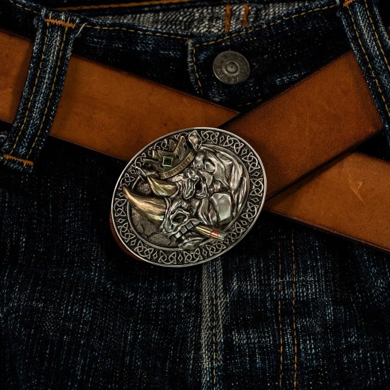 World debut - original Rhino king waist belt buckle