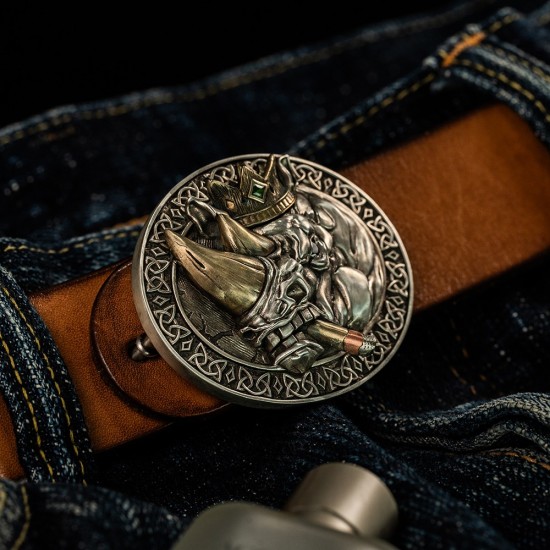 World debut - original Rhino king waist belt buckle