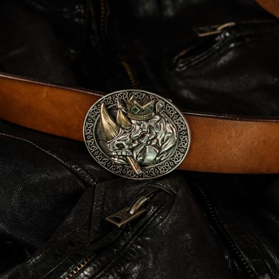 World debut - original Rhino king waist belt buckle