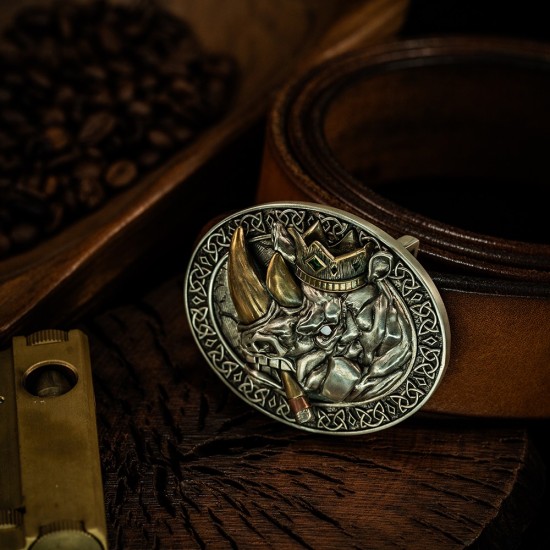 World debut - original Rhino king waist belt buckle