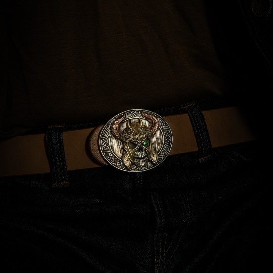 World debut - original Skull waist belt buckle