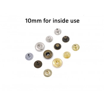 THK brass spring snaps, 10mm for outside and inside use, 50pc/lot