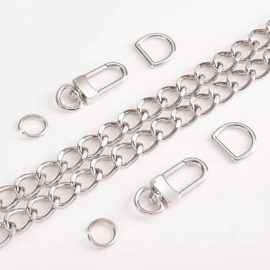 Stainless steel bag chain 10.5mm flat chanel chain